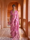 Moghra Silk Muslin Tissue Self Jequard And Zari Weaving Work Saree Wholesale Online
